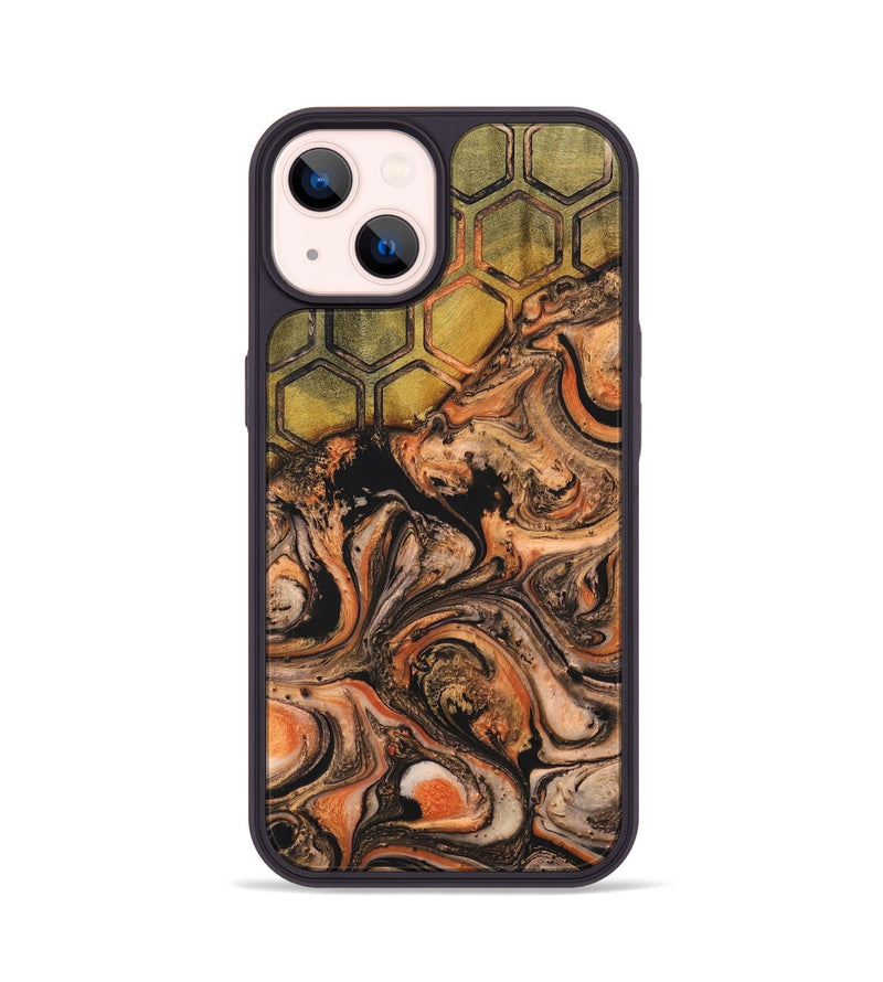 iPhone 14 Wood+Resin Phone Case - Kailey (Pattern, 698591)