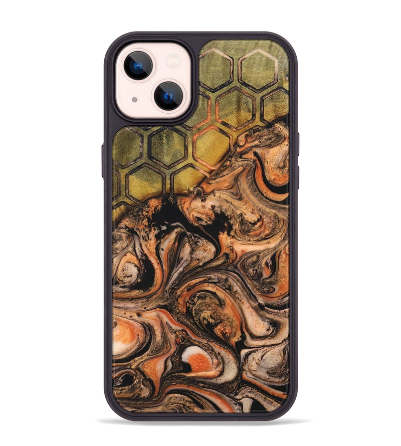 iPhone 14 Plus Wood+Resin Phone Case - Kailey (Pattern, 698591)