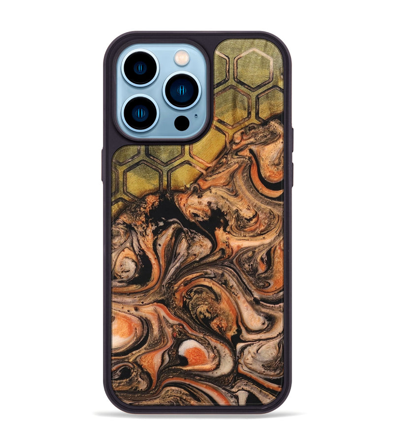 iPhone 14 Pro Max Wood+Resin Phone Case - Kailey (Pattern, 698591)
