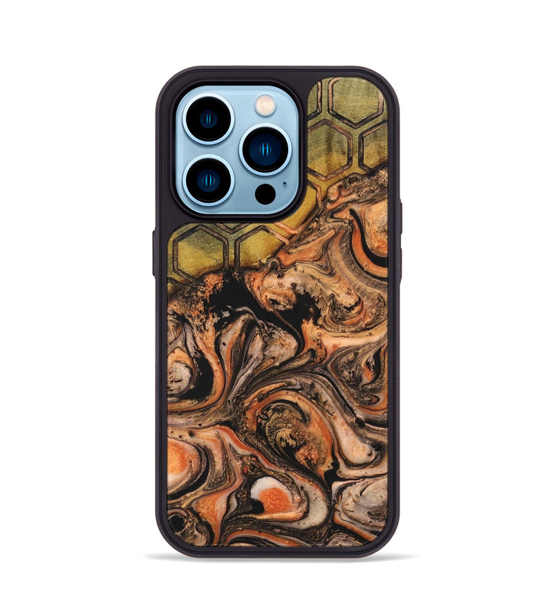 iPhone 14 Pro Wood+Resin Phone Case - Kailey (Pattern, 698591)