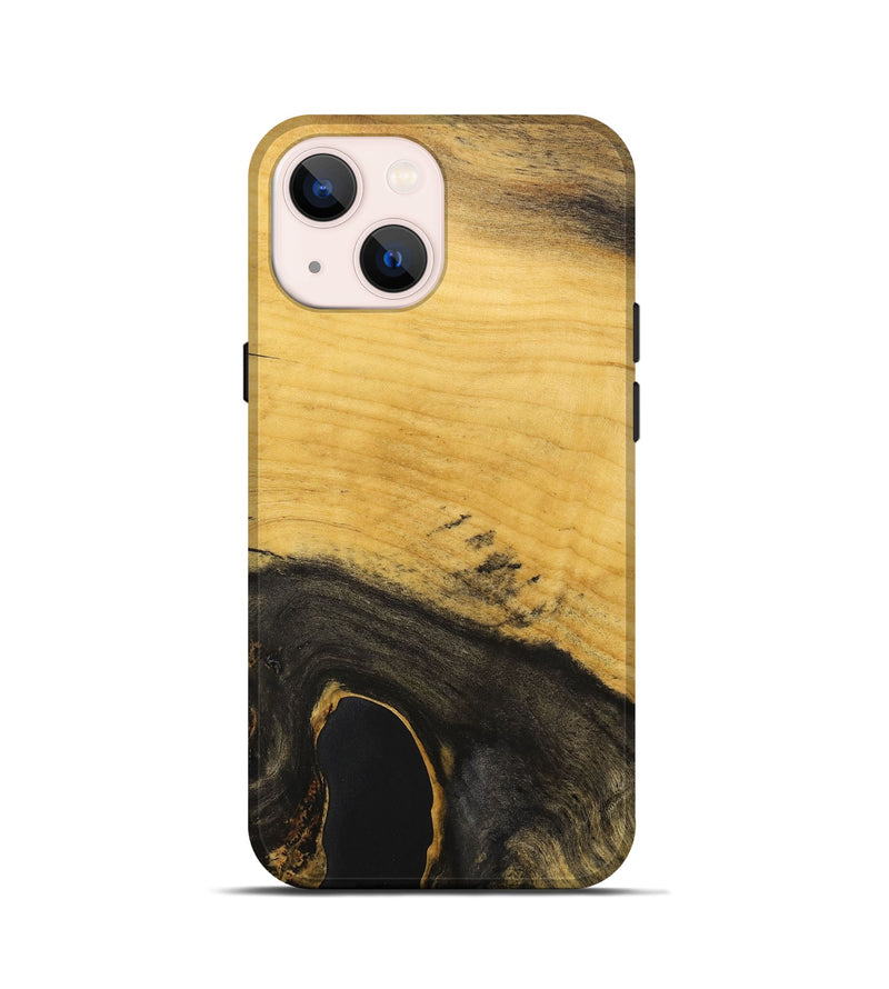 iPhone 13 mini Wood+Resin Live Edge Phone Case - Bennett (Wood Burl, 698619)