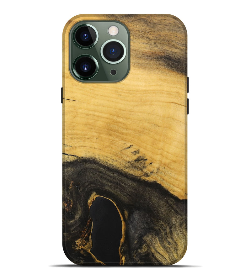 iPhone 13 Pro Max Wood+Resin Live Edge Phone Case - Bennett (Wood Burl, 698619)