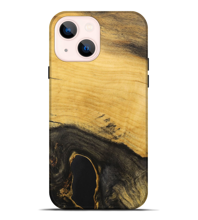 iPhone 14 Plus Wood+Resin Live Edge Phone Case - Bennett (Wood Burl, 698619)