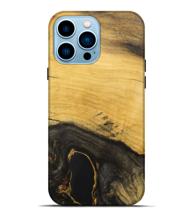 iPhone 14 Pro Max Wood+Resin Live Edge Phone Case - Bennett (Wood Burl, 698619)