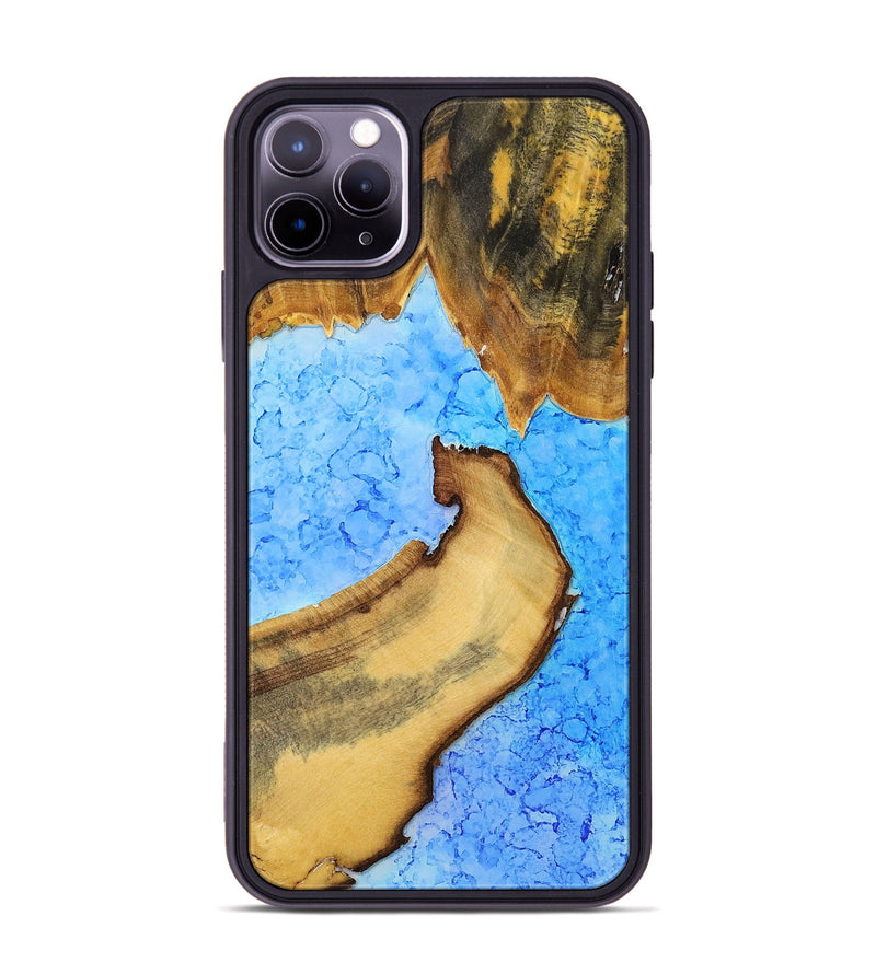iPhone 11 Pro Max Wood+Resin Phone Case - Shelley (Watercolor, 698665)