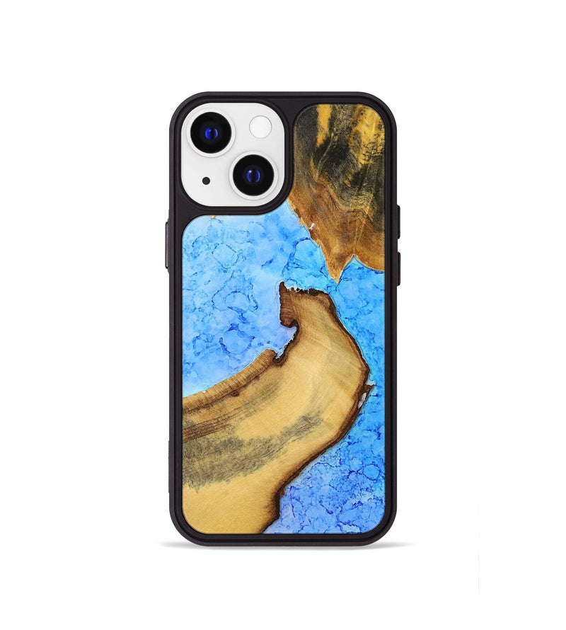 iPhone 13 mini Wood+Resin Phone Case - Shelley (Watercolor, 698665)