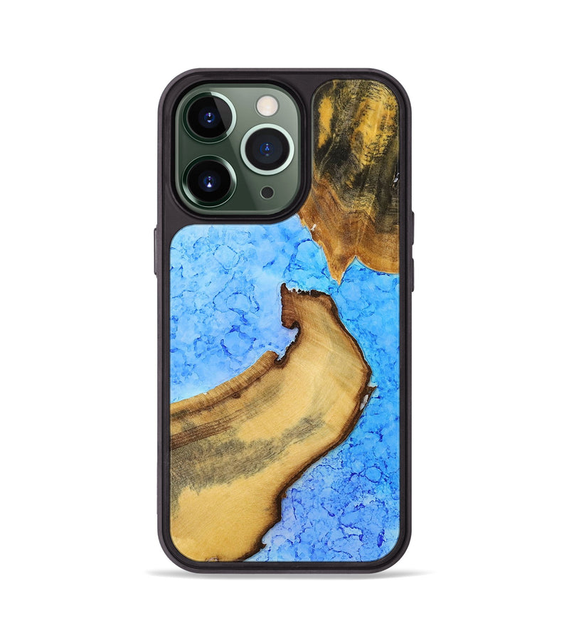 iPhone 13 Pro Wood+Resin Phone Case - Shelley (Watercolor, 698665)