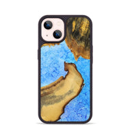 iPhone 14 Wood+Resin Phone Case - Shelley (Watercolor, 698665)