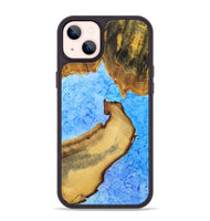 iPhone 14 Plus Wood+Resin Phone Case - Shelley (Watercolor, 698665)