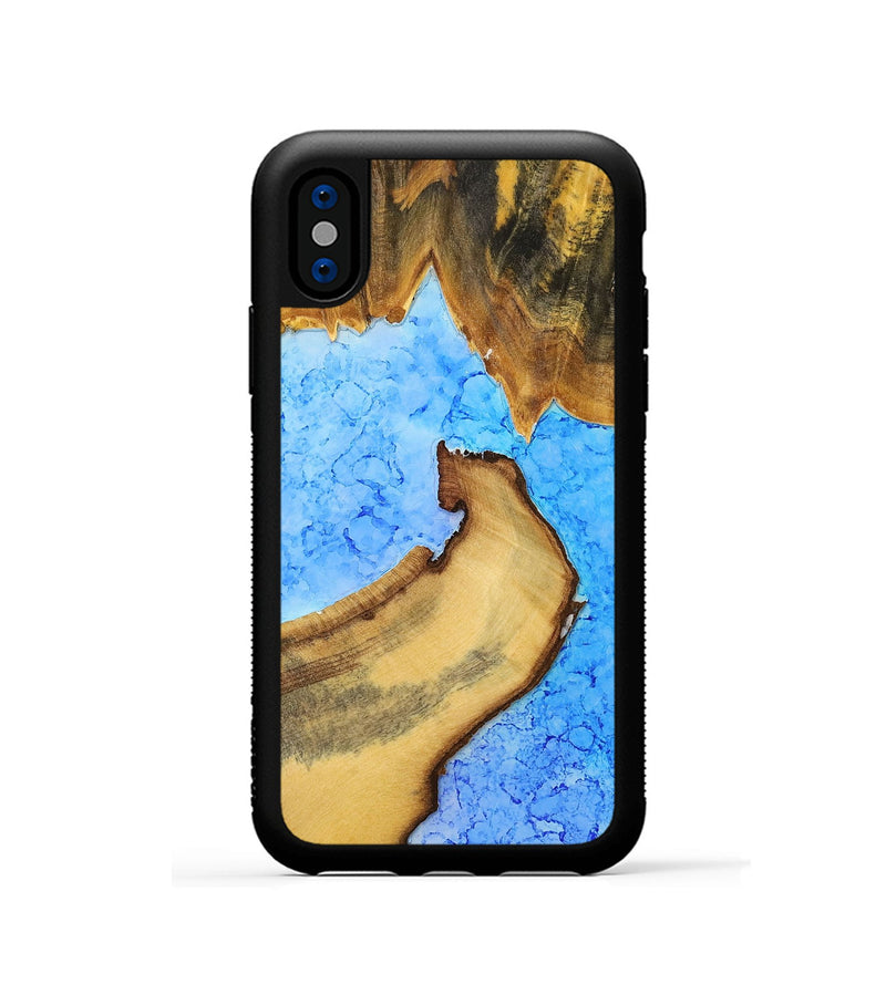 iPhone Xs Wood+Resin Phone Case - Shelley (Watercolor, 698665)