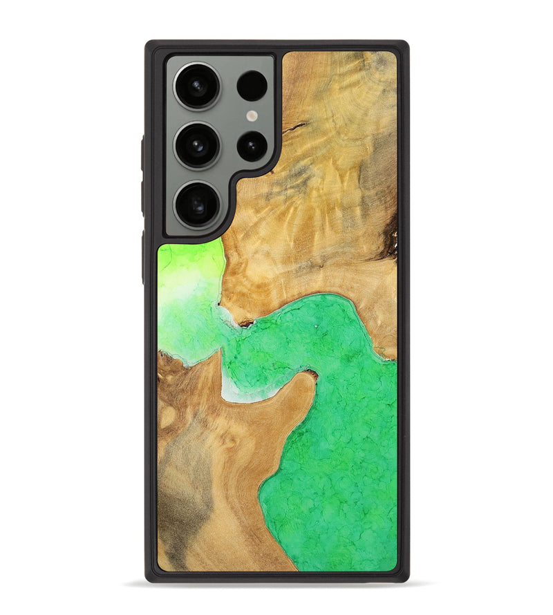 Galaxy S23 Ultra Wood+Resin Phone Case - Helen (Watercolor, 698667)