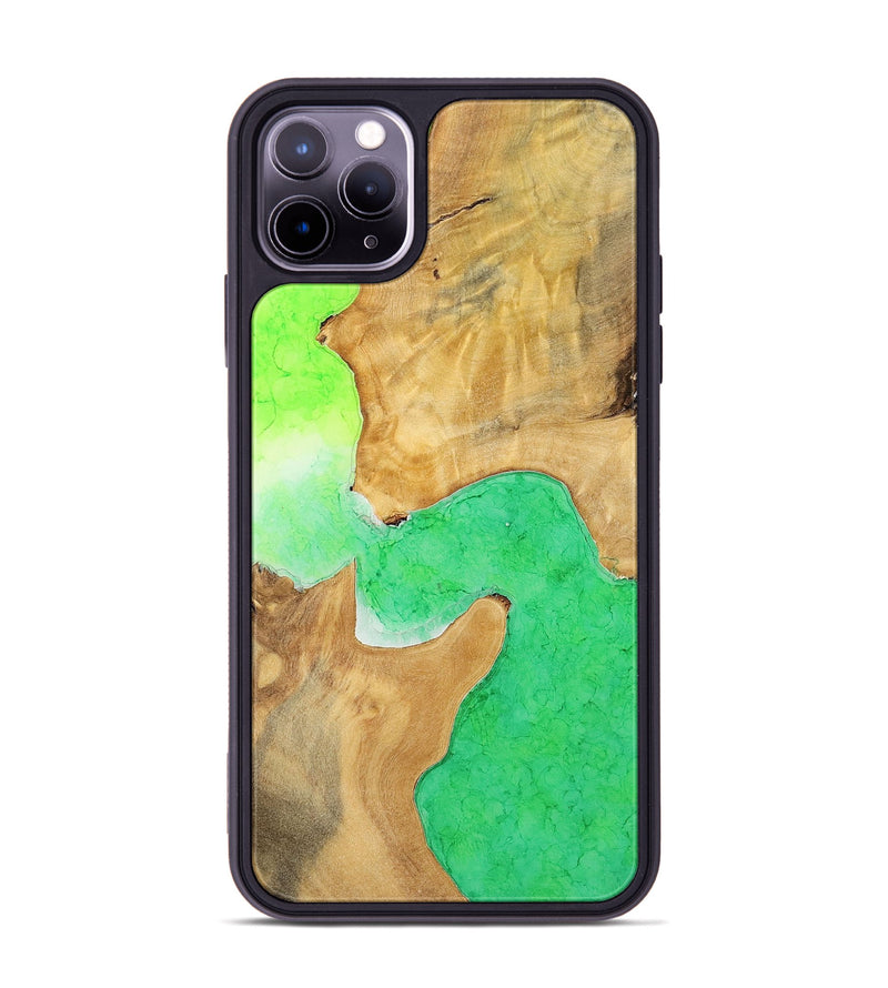 iPhone 11 Pro Max Wood+Resin Phone Case - Helen (Watercolor, 698667)
