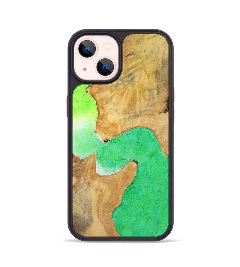 iPhone 14 Wood+Resin Phone Case - Helen (Watercolor, 698667)