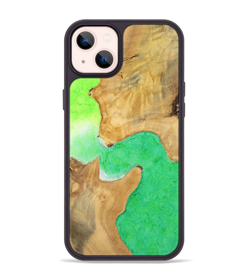 iPhone 14 Plus Wood+Resin Phone Case - Helen (Watercolor, 698667)