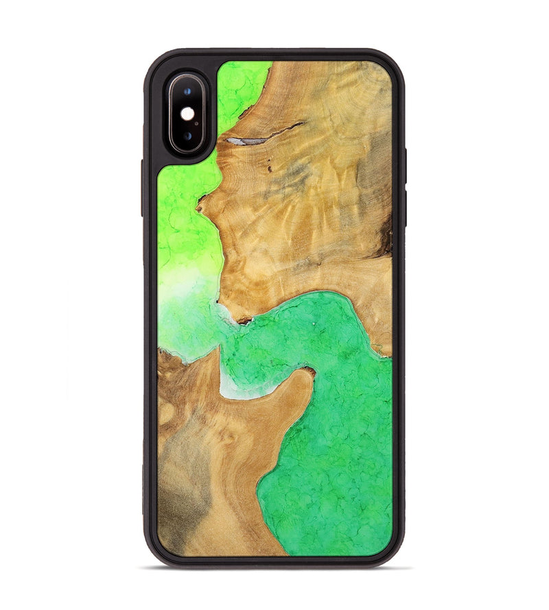 iPhone Xs Max Wood+Resin Phone Case - Helen (Watercolor, 698667)