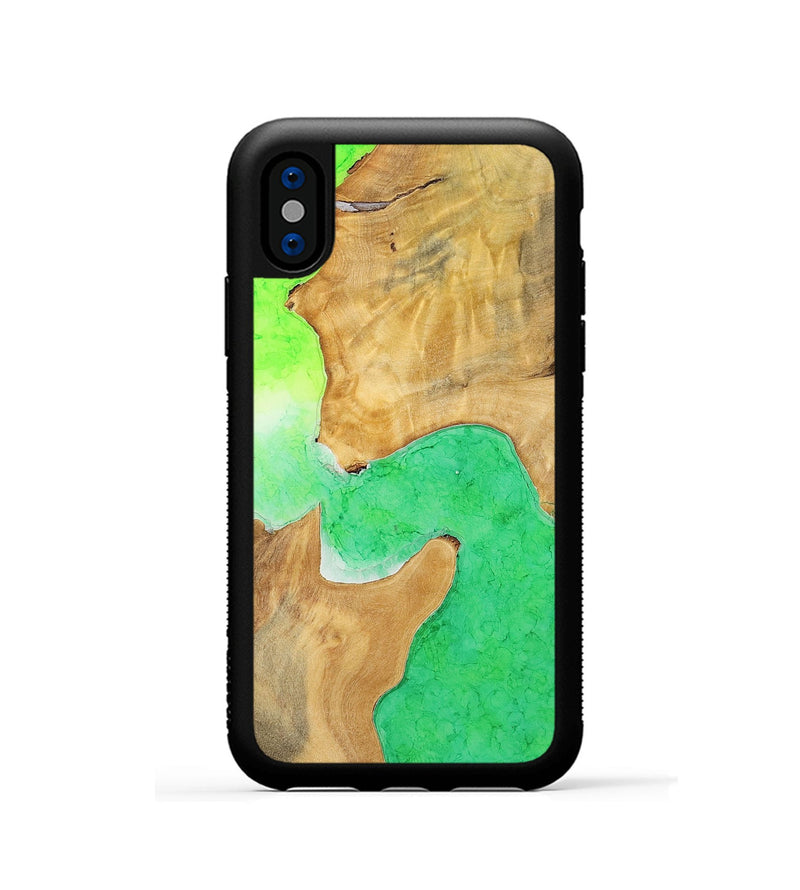 iPhone Xs Wood+Resin Phone Case - Helen (Watercolor, 698667)