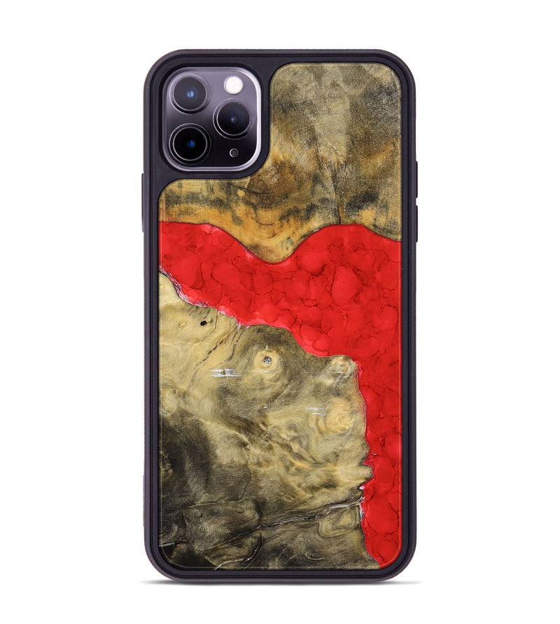 iPhone 11 Pro Max Wood+Resin Phone Case - Sheri (Watercolor, 698668)