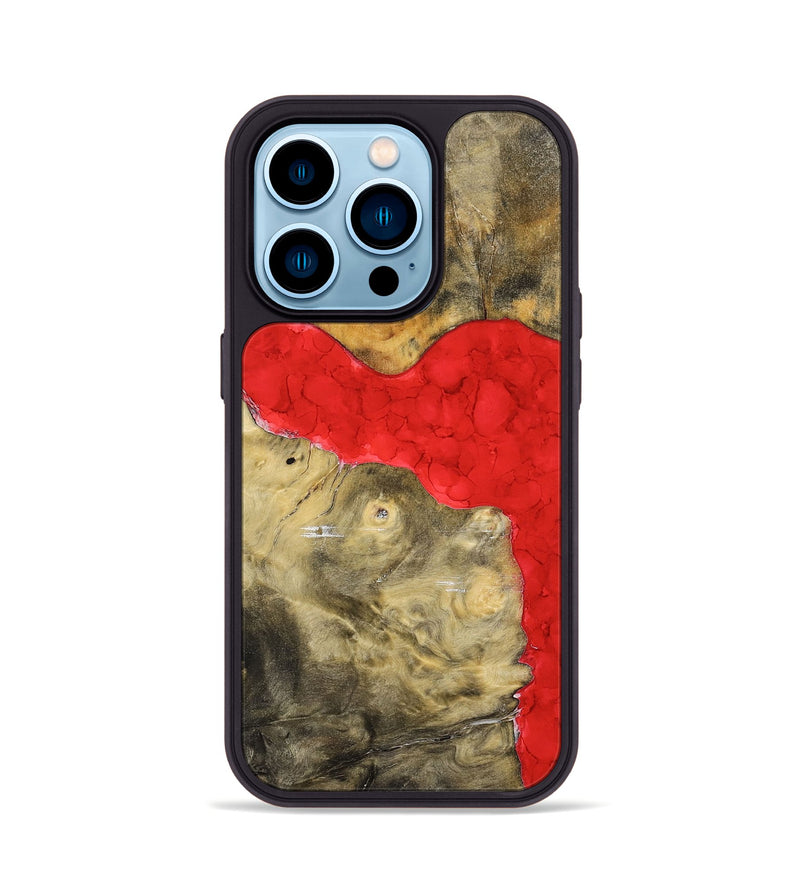 iPhone 14 Pro Wood+Resin Phone Case - Sheri (Watercolor, 698668)