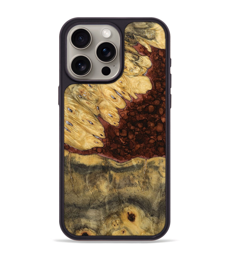 iPhone 15 Pro Max Wood+Resin Phone Case - Lowell (Watercolor, 698671)
