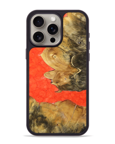iPhone 15 Pro Max Wood+Resin Phone Case - Oscar (Watercolor, 698672)