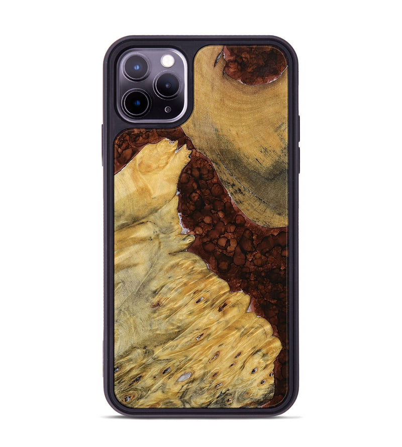 iPhone 11 Pro Max Wood+Resin Phone Case - Keegan (Watercolor, 698675)