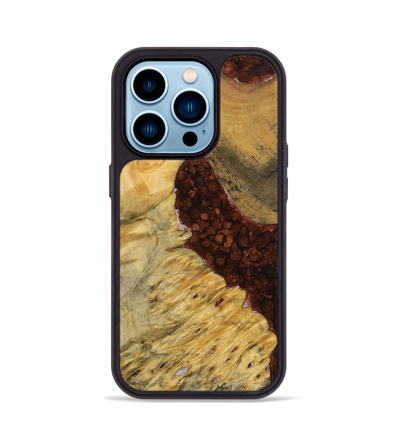 iPhone 14 Pro Wood+Resin Phone Case - Keegan (Watercolor, 698675)