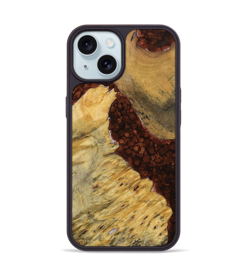 iPhone 15 Wood+Resin Phone Case - Keegan (Watercolor, 698675)