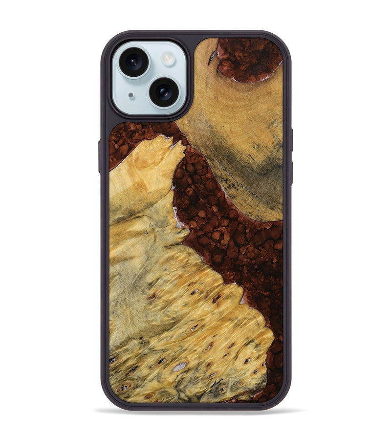 iPhone 15 Plus Wood+Resin Phone Case - Keegan (Watercolor, 698675)