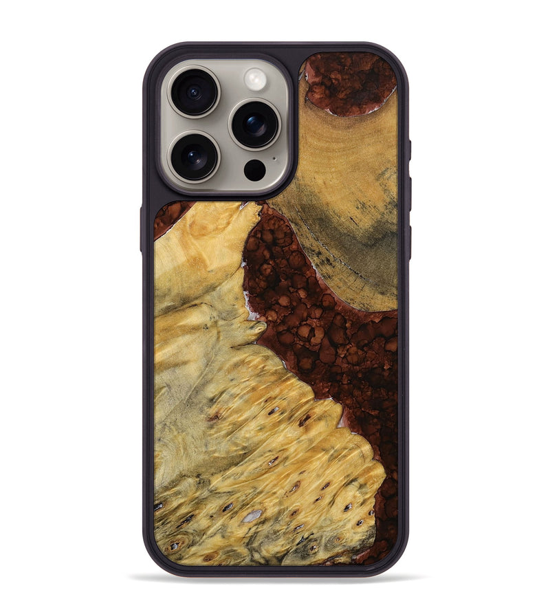 iPhone 15 Pro Max Wood+Resin Phone Case - Keegan (Watercolor, 698675)