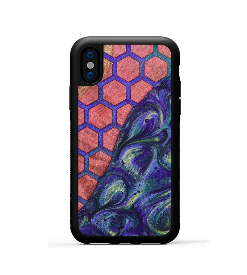 iPhone Xs Wood+Resin Phone Case - Bradley (Pattern, 698683)