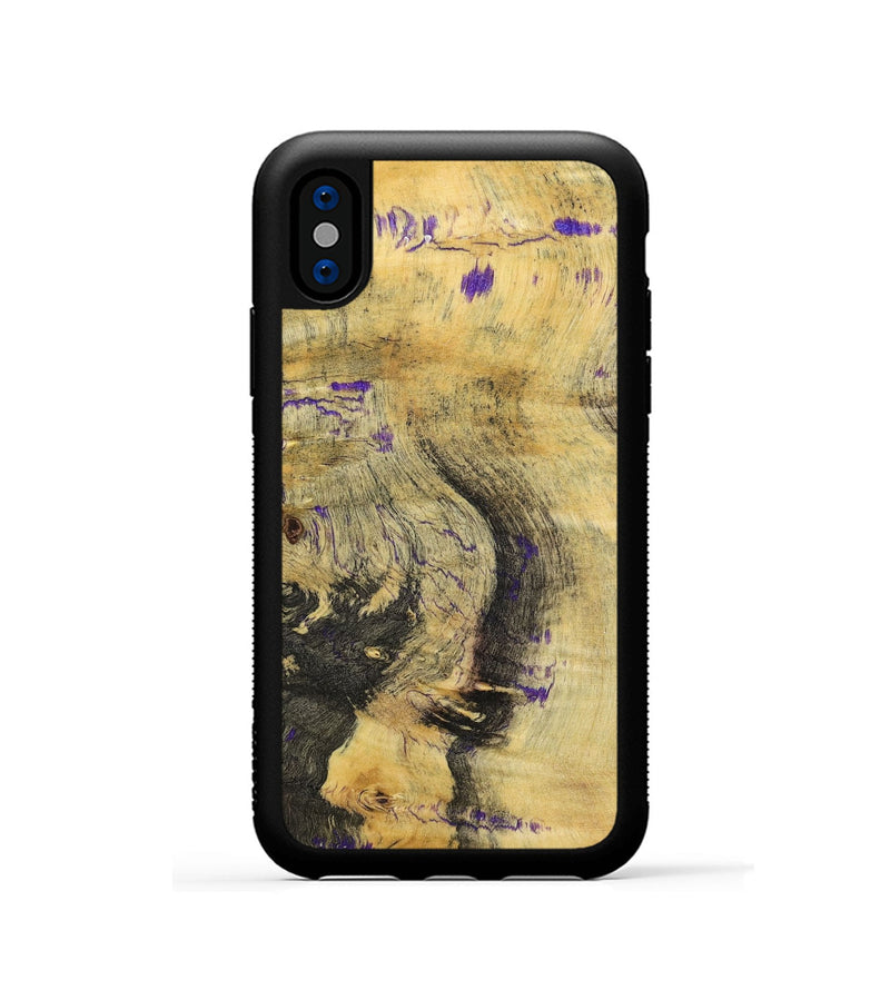 iPhone Xs  Phone Case - Lila (Wood Burl, 698708)