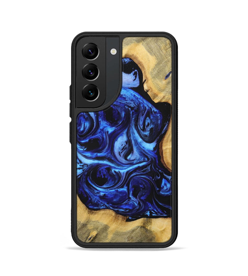 Galaxy S22 Wood+Resin Phone Case - Pauline (Blue, 698717)
