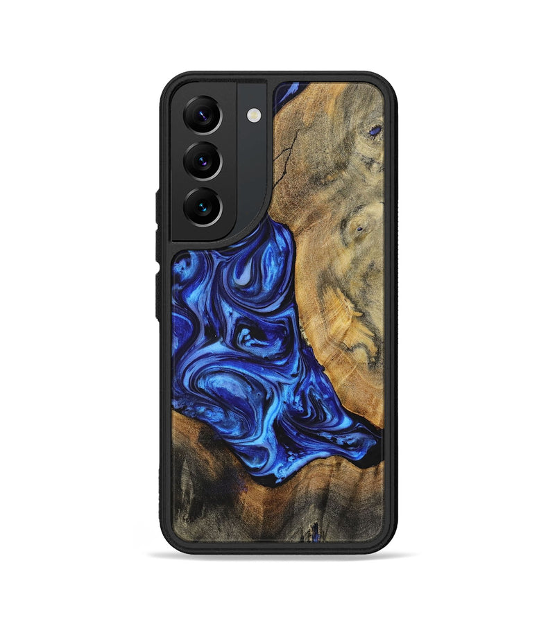 Galaxy S22 Wood+Resin Phone Case - Adrian (Blue, 698719)