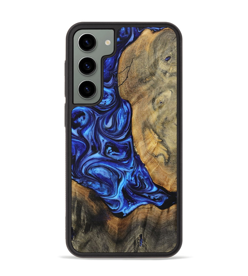 Galaxy S23 Plus Wood+Resin Phone Case - Adrian (Blue, 698719)