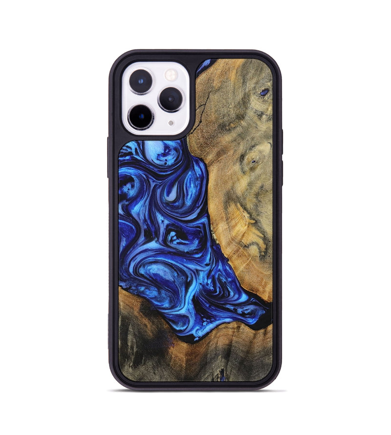 iPhone 11 Pro Wood+Resin Phone Case - Adrian (Blue, 698719)