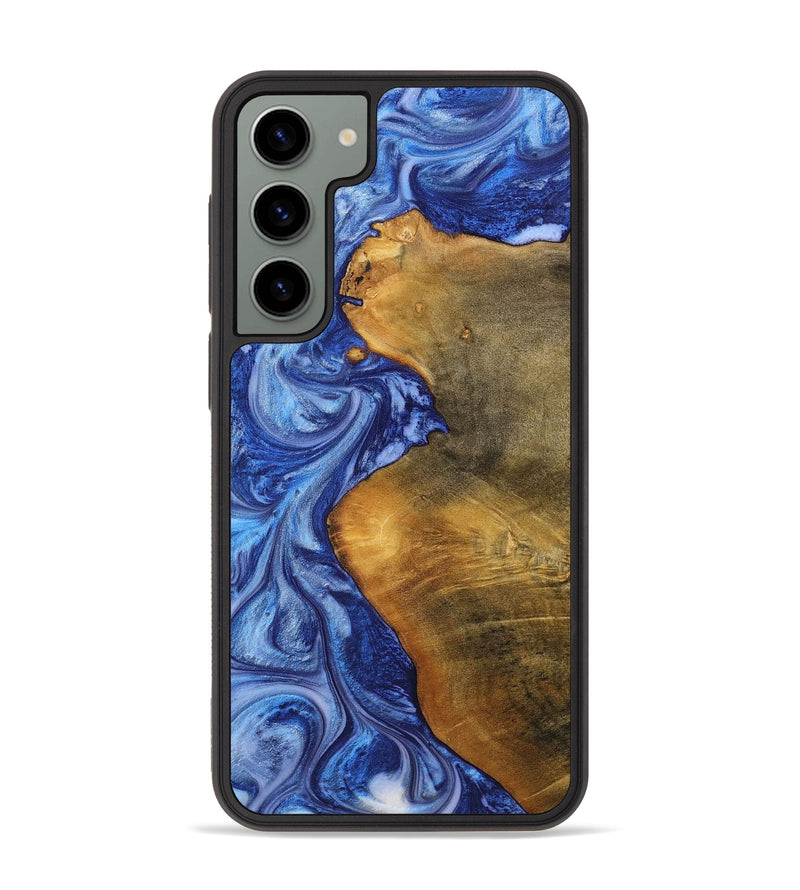 Galaxy S23 Plus Wood+Resin Phone Case - Lottie (Blue, 698726)