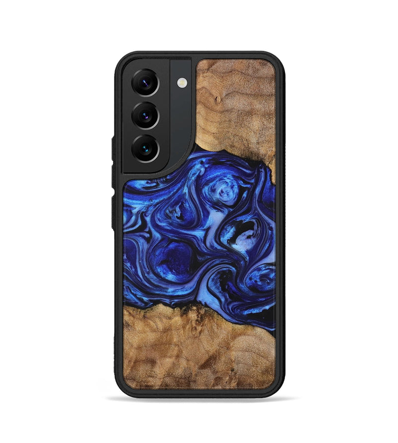 Galaxy S22 Wood+Resin Phone Case - Sheila (Blue, 698729)