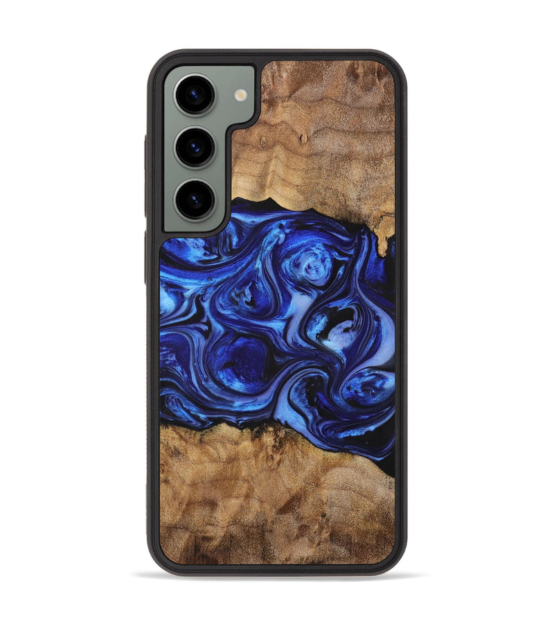 Galaxy S23 Plus Wood+Resin Phone Case - Sheila (Blue, 698729)
