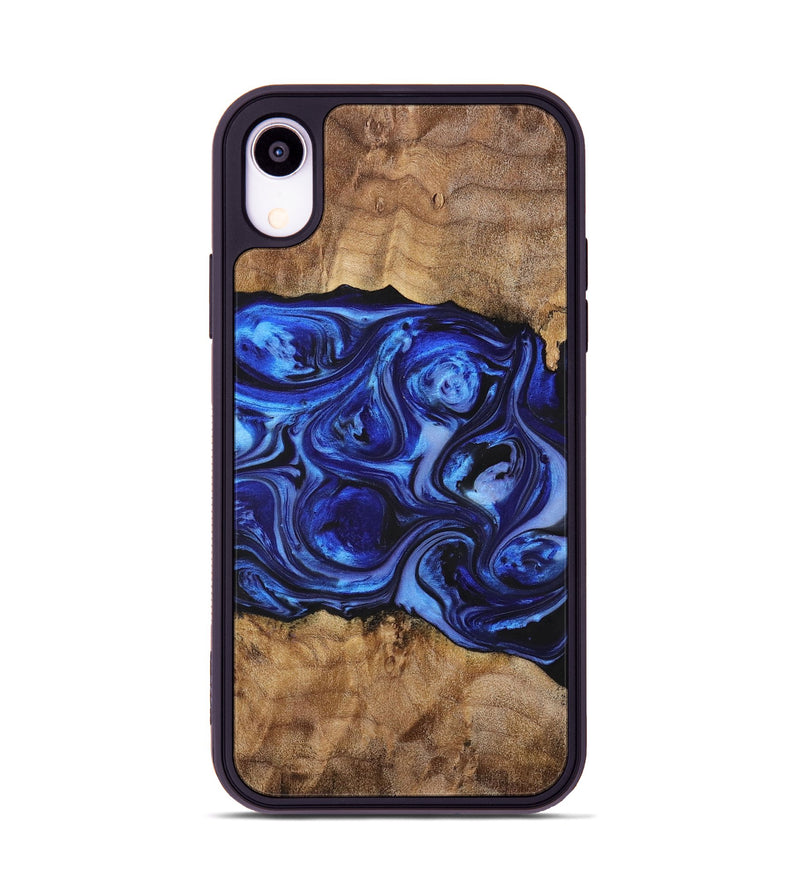 iPhone Xr Wood+Resin Phone Case - Sheila (Blue, 698729)