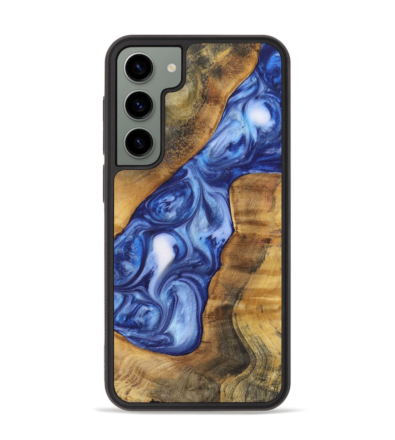 Galaxy S23 Plus Wood+Resin Phone Case - Ron (Blue, 698734)