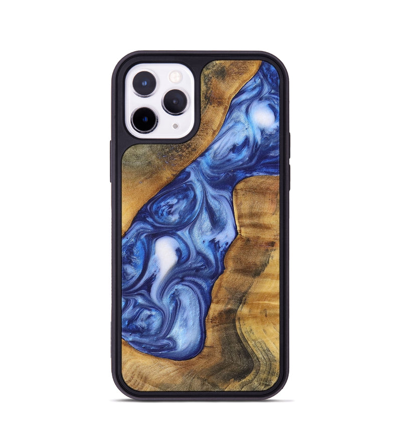 iPhone 11 Pro Wood+Resin Phone Case - Ron (Blue, 698734)