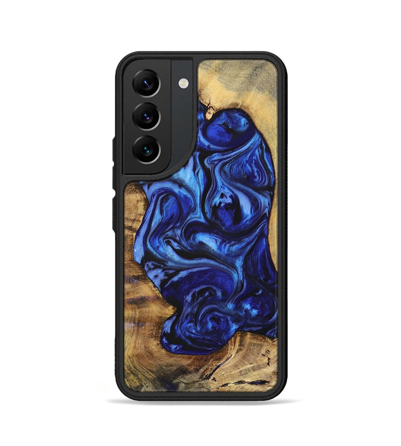 Galaxy S22 Wood+Resin Phone Case - Chelsea (Blue, 698735)