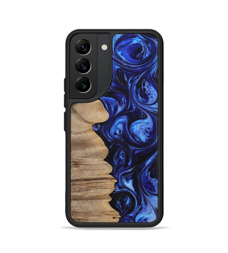 Galaxy S22 Wood+Resin Phone Case - Juanita (Blue, 698737)