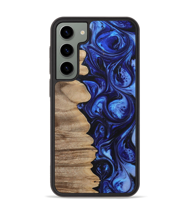 Galaxy S23 Plus Wood+Resin Phone Case - Juanita (Blue, 698737)