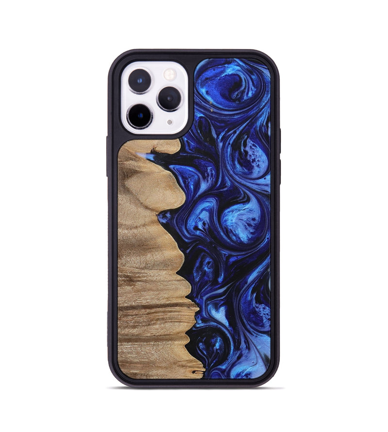 iPhone 11 Pro Wood+Resin Phone Case - Juanita (Blue, 698737)