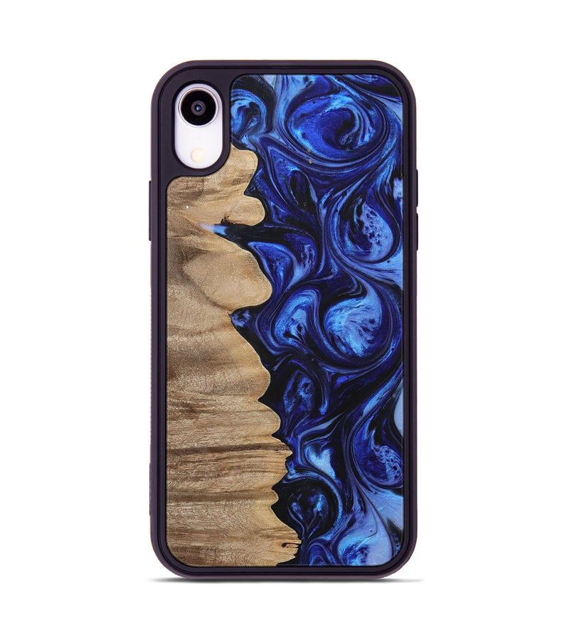 iPhone Xr Wood+Resin Phone Case - Juanita (Blue, 698737)