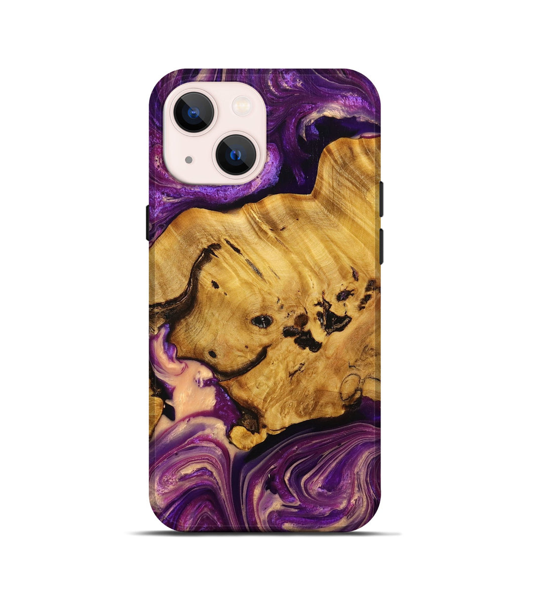 iPhone 13 mini Wood+Resin Live Edge Phone Case - Rhonda (Purple, 698753)