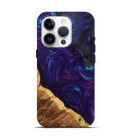 iPhone 15 Pro Wood+Resin Live Edge Phone Case - Kari (Purple, 698754)