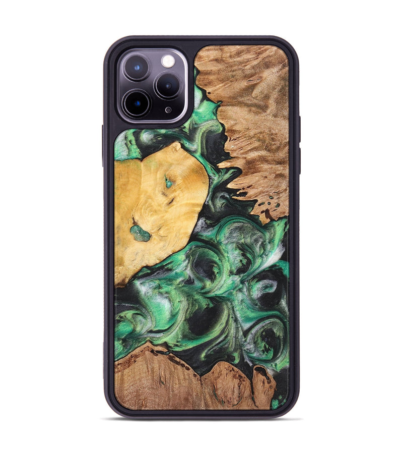 iPhone 11 Pro Max Wood+Resin Phone Case - Tabatha (Mosaic, 698895)