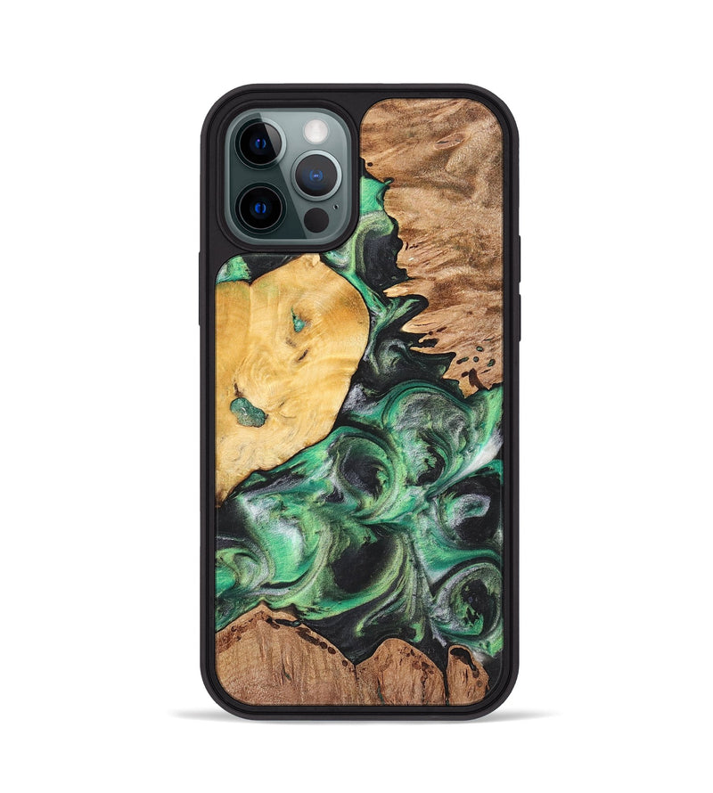 iPhone 12 Pro Wood+Resin Phone Case - Tabatha (Mosaic, 698895)
